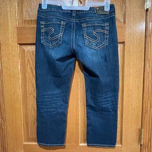 SILVER JEAN CO Aiko Mid Capri Women’s 29 x 22 Blue Denim Capri Jeans EUC